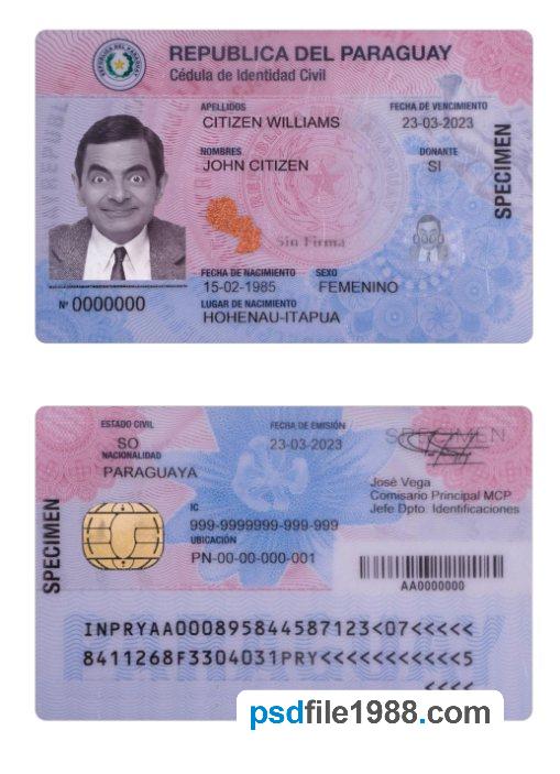 Paraguay ID Card 2023-Present